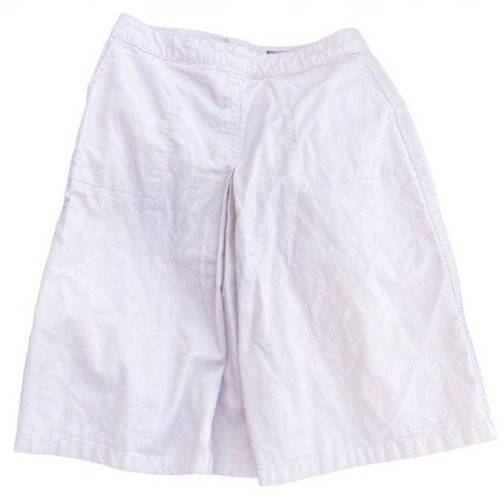 Eddie Bauer Cream Corduroy Knee Length A Line Skirt Inverted Pleat 4