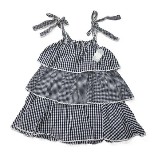 Tuckernuck  NWT Hyacinth House Donna in Black Gingham Tiered Mini Dress M