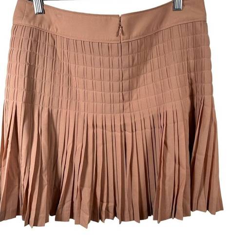 J.Crew  Pleated Tan Knee Length Skirt