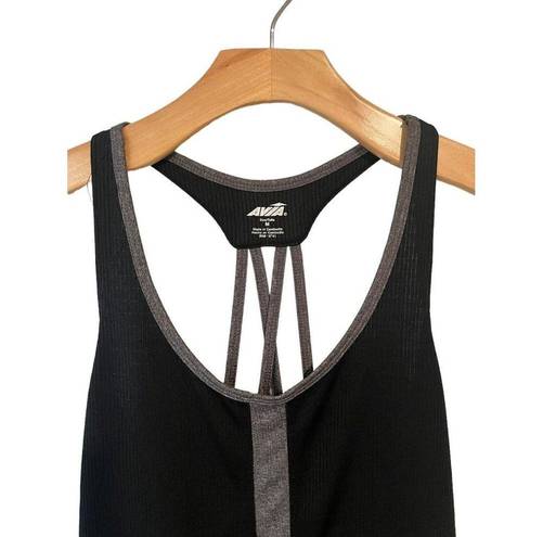 Avia  Tank Top Womens Medium Black Sleeveless Racerback Gym Work Out Yoga Shirt