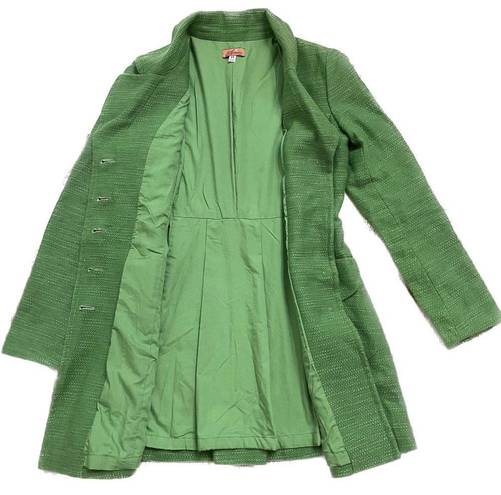 Adriana Light Weight Twill Peacoat Jacket Coat Fitted Green