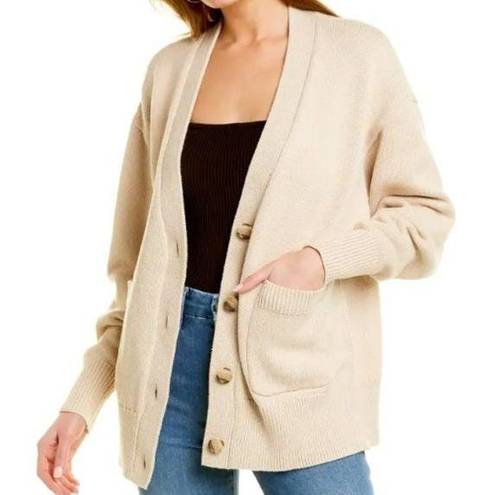 Good American  OversizedChunky Knit V-Neck Cardigan Knit Sweater Women's Size XL