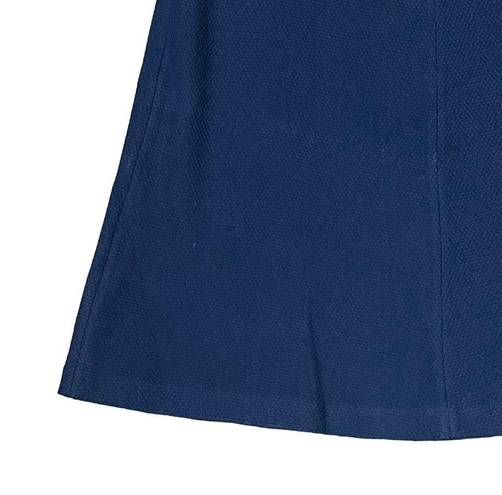 St. John  Caviar Women's Mini Skirt Knitted Wool A-Line Side Zip Navy Blue Size 4