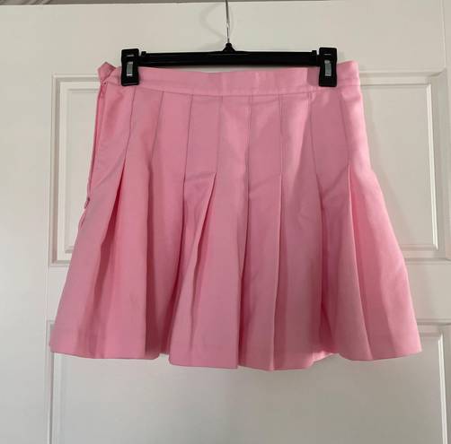 American Apparel Pink Pleated Skirt