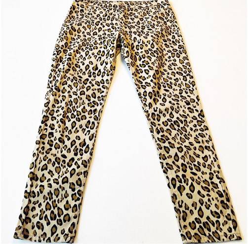 POL  Cheetah Print Twill Skinny Pants