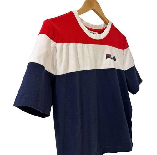 FILA  Cropped Crewneck Short Sleeve Tee T-Shirt Juniors Size Large Tilly’s