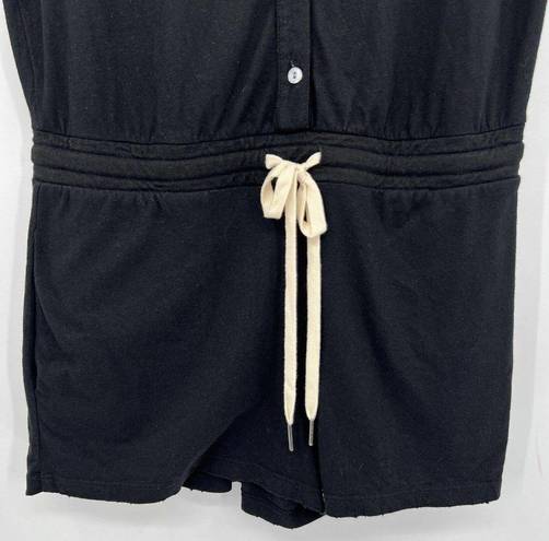 n:philanthropy  Finn Romper Black Button Down Short Sleeve Women’s Size Medium