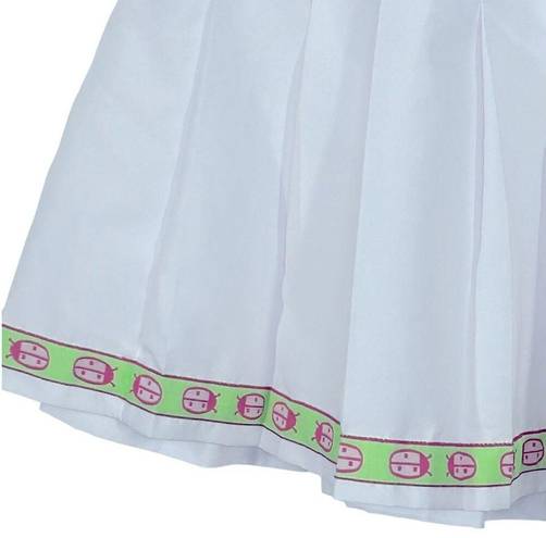 Lilly Pulitzer Rare Label  White Steff Godet Ladybug Pleated Tennis Skirt size 2