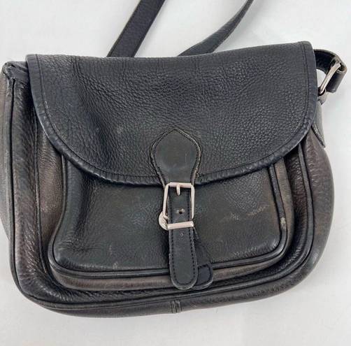 Roots  from Canada all leather black crossbody bag