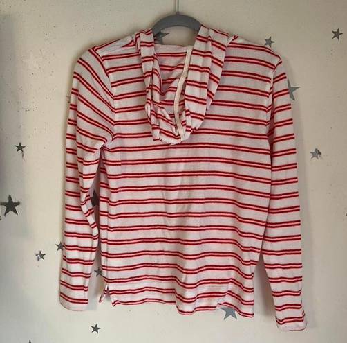 J.Crew  Factory Towel terry lace-up hoodie
