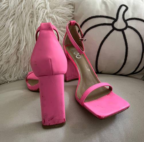 EGO Pink Square Toe Heels