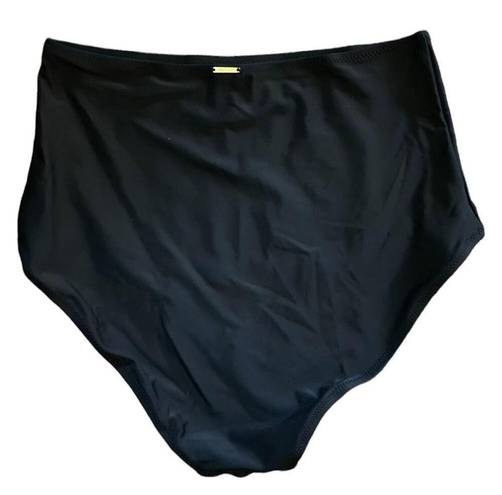 Relleciga  Black High Waisted Bikini Bottom $50 Size Large NWT