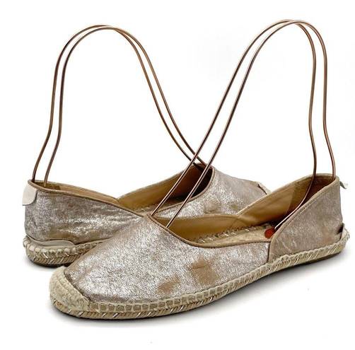 Rag and Bone  Georgie Silver Platinum Espadrille Slip-On Shoe Women’s Size 39.5 | 9