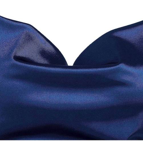 Zaful Satin Navy Dress