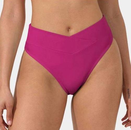 Halara  Swim Crossover Waist Bikini Bottoms Swimwear  L Large NWT