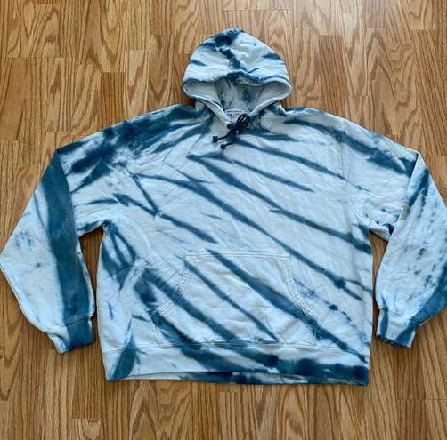 Good American BOYFRIEND TIE DYE HOODIE IN ORION BLUE - SZ 3XL