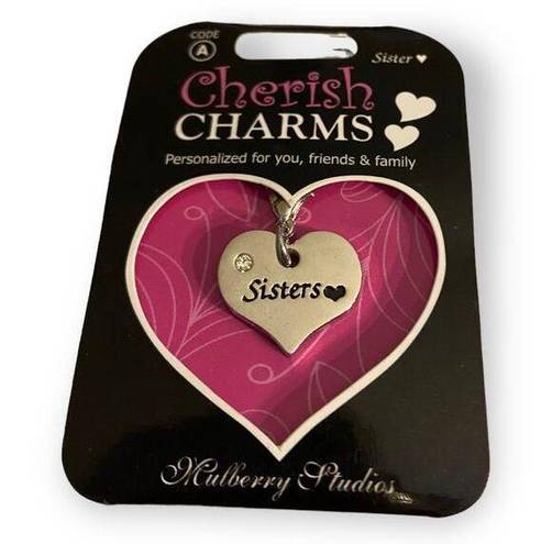 Cherish  Charms SISTERS Bracelet Charm NEW NWT Silvertone Silver Tone