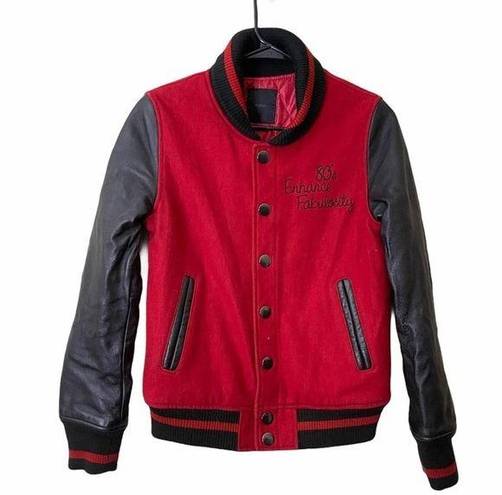 Varsity Moussy Red Bomber Jacket Size 2 - $99 - From Haute