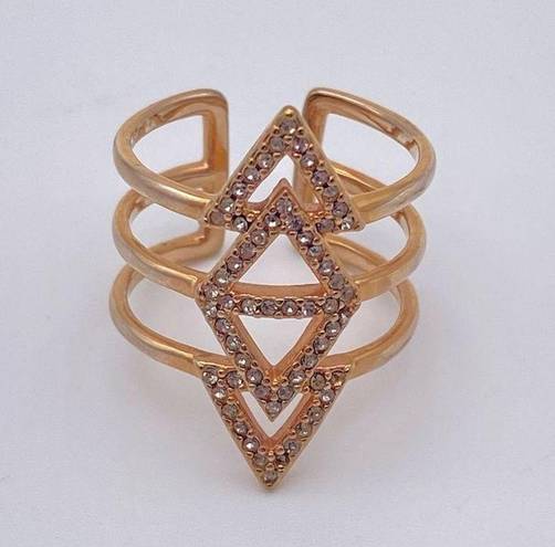 Stella & Dot  Rose Gold Pave Spear Ring