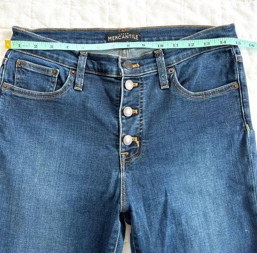 J.Crew  Mercantile High Rise Button Fly Skinny Jeans Size 28