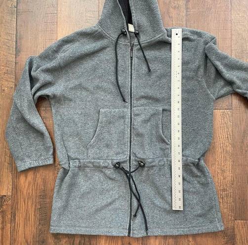 Victoria's Secret VS SPORT gray fleece drawstring hoodie jacket, size M