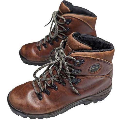 Merrell  Women's Summit Dark Brown Leather Lace-Up Mid-Top Outdoor Hiking Boots 8