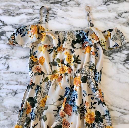 June and Hudson  Floral Ruffle Wrap Dress