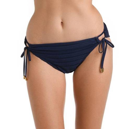 La Blanca  Side Tie Hipster Swim Bottom Indigo, Gold Card Ends, B80, Size 12, $20