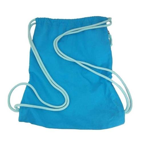 Nike  Heritage Gym Sac Drawstring Backpack in Teal Blue Neon Green Swoosh Logo