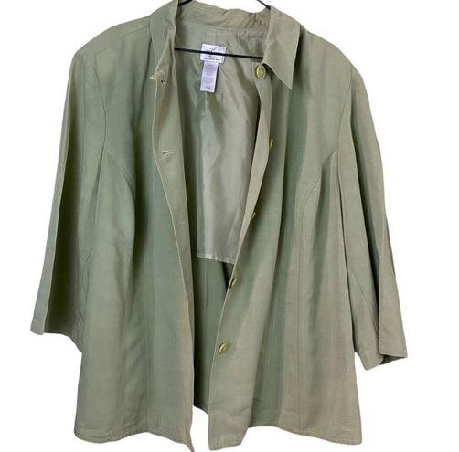 Emma James  Linen Blend Button Down Shirt/Jacket Shacket Size 22W