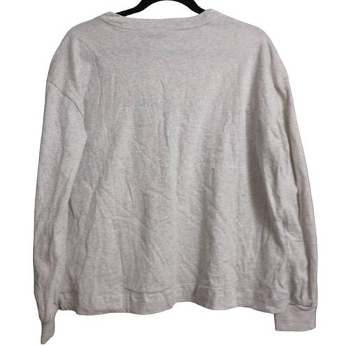 Everlane  Organic Cotton Oversized Long Sleeve Tee Heather Gray Crewneck M New