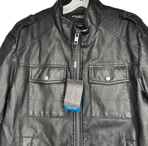 Marc New York  Black Vegan Leather Jacket nwt