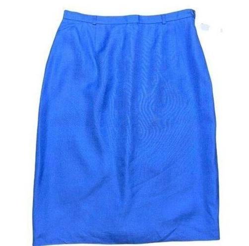 Talbots Linen Blend Women’s Blue Straight Skirts Size 12