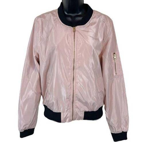 Love Tree Blush Pink Bomber Jacket by 