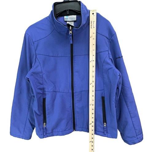 Free Country  Womens Soft Shell Jacket L Periwinkle Blue Full Zip Fleece Lined