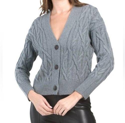 Vince  Cable Knit Chunky Cardigan Wool Cashmere XL