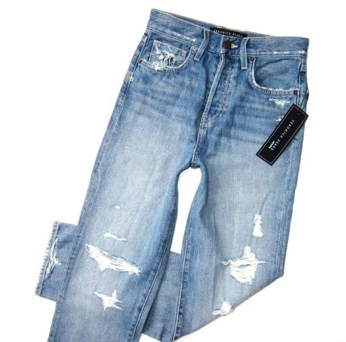 Veronica Beard NWT  Blake Classic Straight in Clearwater Destroyed Jeans 25 / 0
