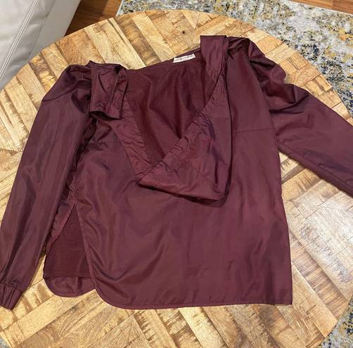 LA Hearts Maroon 1/4 Zip Windbreaker