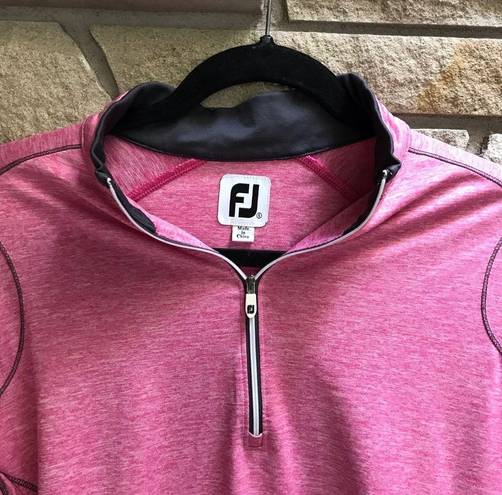 FootJoy  Womens Performance Pullover 1/2 Zip Pink Heather Golf Long Sleeve Small