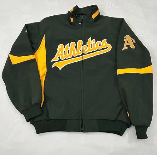 Majestic Oakland Athletics A’s Authentic On Field  Therma Base Green Jacket Adult L