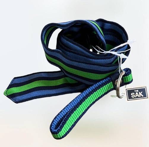 The Sak NWOT  "missy" striped blue, navy, green, and silver belt OS