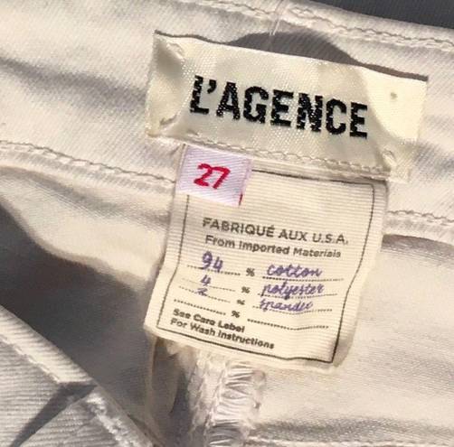 L'Agence L’Agence -  High Rise Skinny Jeans - 5 pocket - Beige - Size 27- Cropped- New