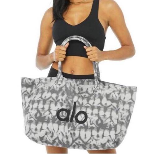 Alo Yoga Grey Tie Dye Shopper Tote Bag One Size