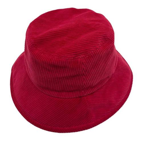 Gucci  New Red Corduroy Cotton “Orgasmique” Patch Bucket Hat