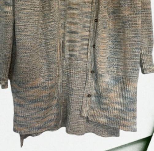 Lush Clothing Lush Cardigan Sweater Open Front Pockets Slits Size S/M Soft Colors