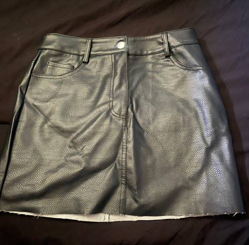 Black leather skirt Size M