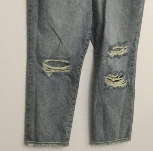 Skinny Girl High-Rise Str8 Crop Distressed Jeans 30