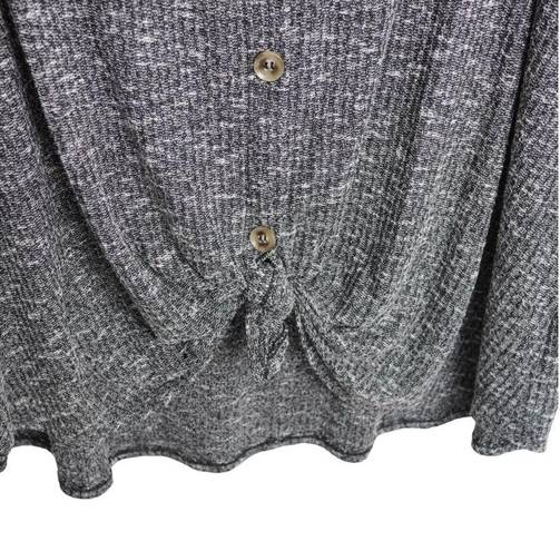 Absolutely Famous EUC  Gray Marl Tie Top Size 2X