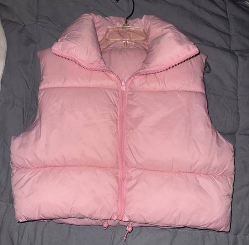 Amazon Pink Puffer Crop Vest