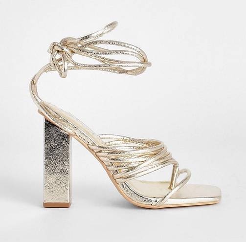 Boohoo Metallic Rose Gold Heels